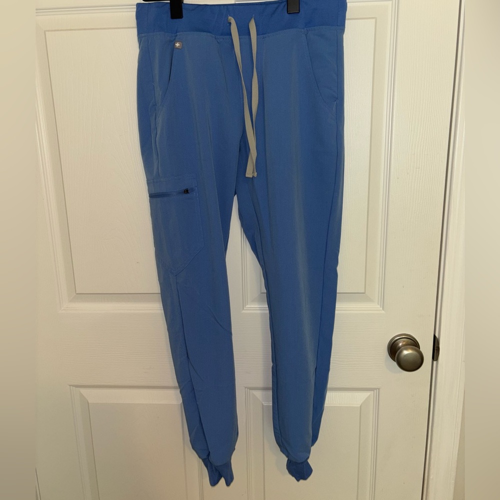 Figs Blue Jogger Sweatpants with Drawstring Waist
